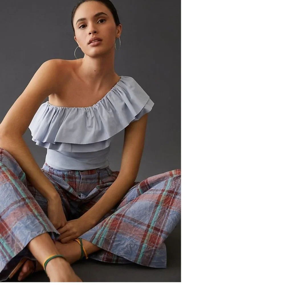 Anthropologie Sunday in Brooklyn Ruffled One-Shoulder Top
